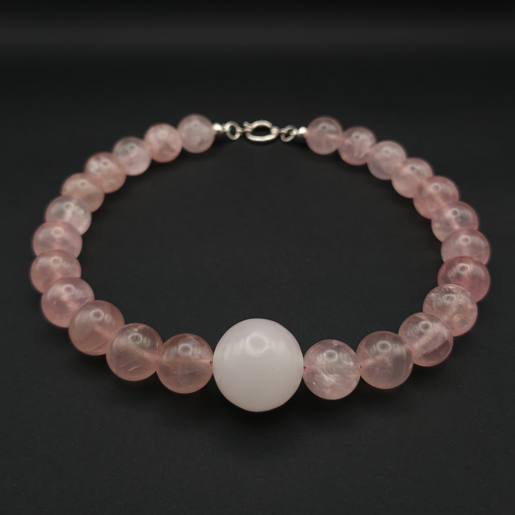 Huruma: Rosen quartz 16mm front view