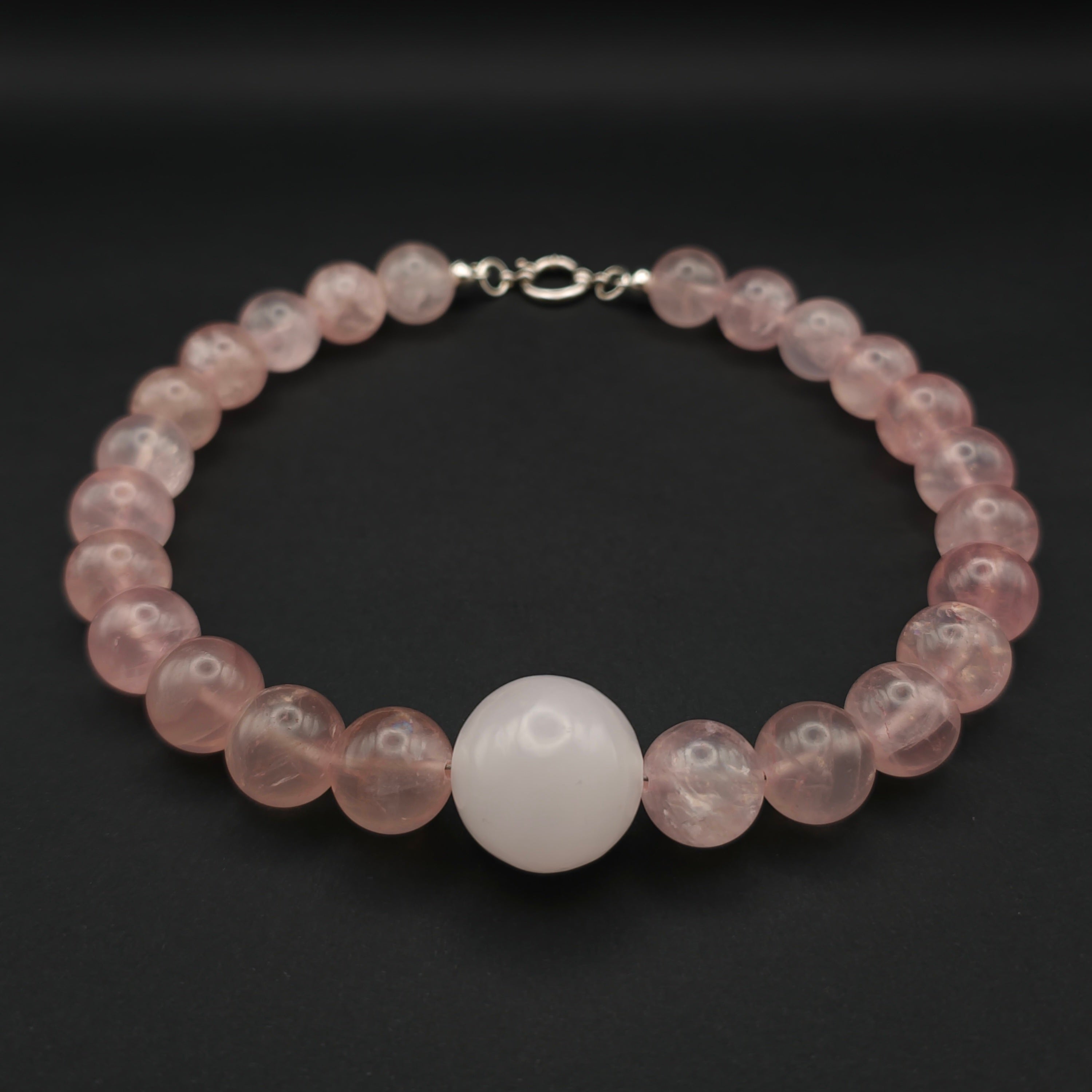 Huruma: Rosen quartz 16mm front view