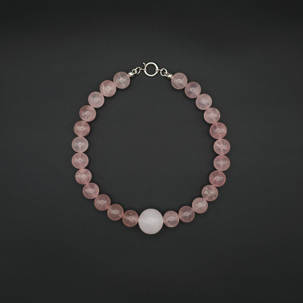 Huruma: Rosen quartz 16mm top view