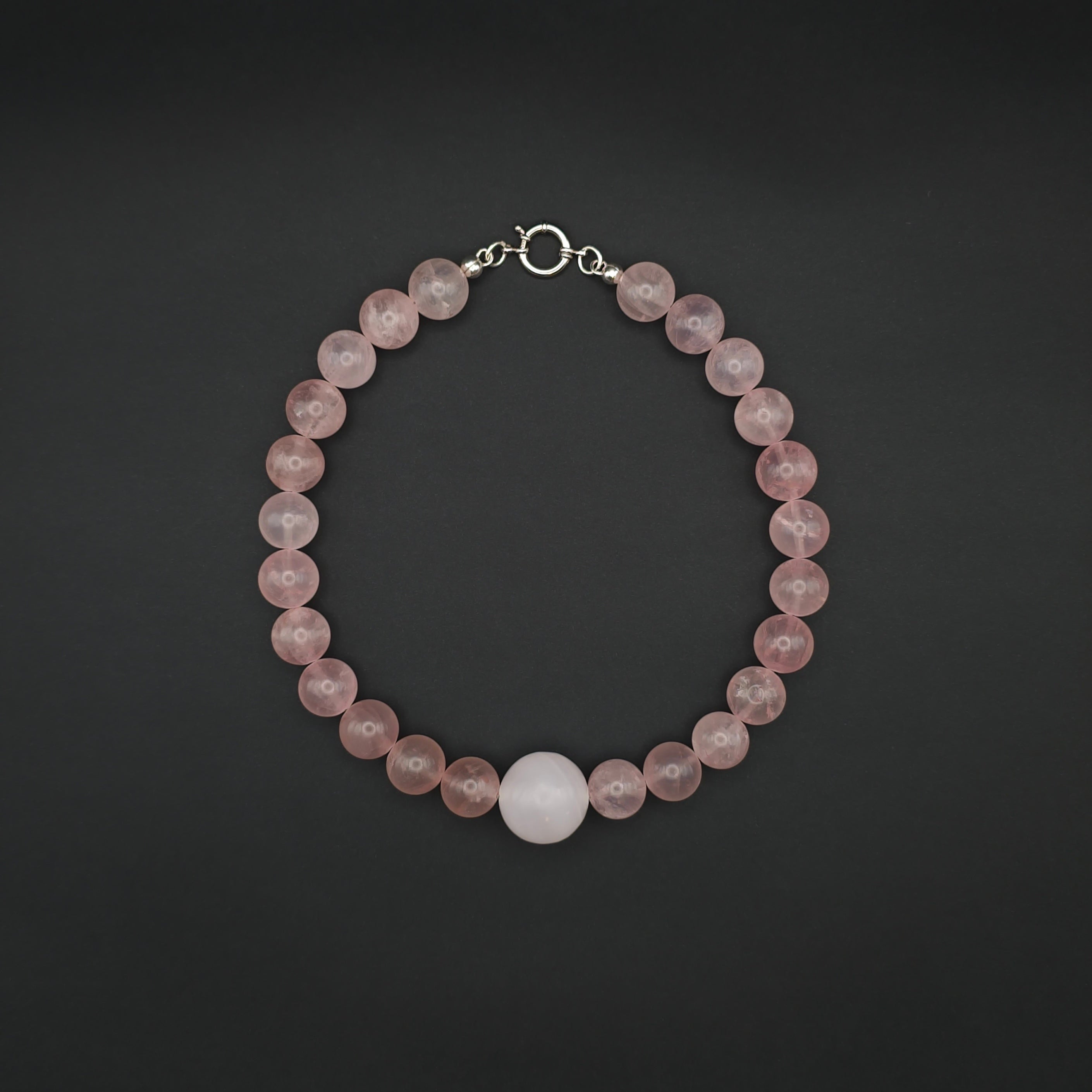 Huruma: Rosen quartz 16mm top view