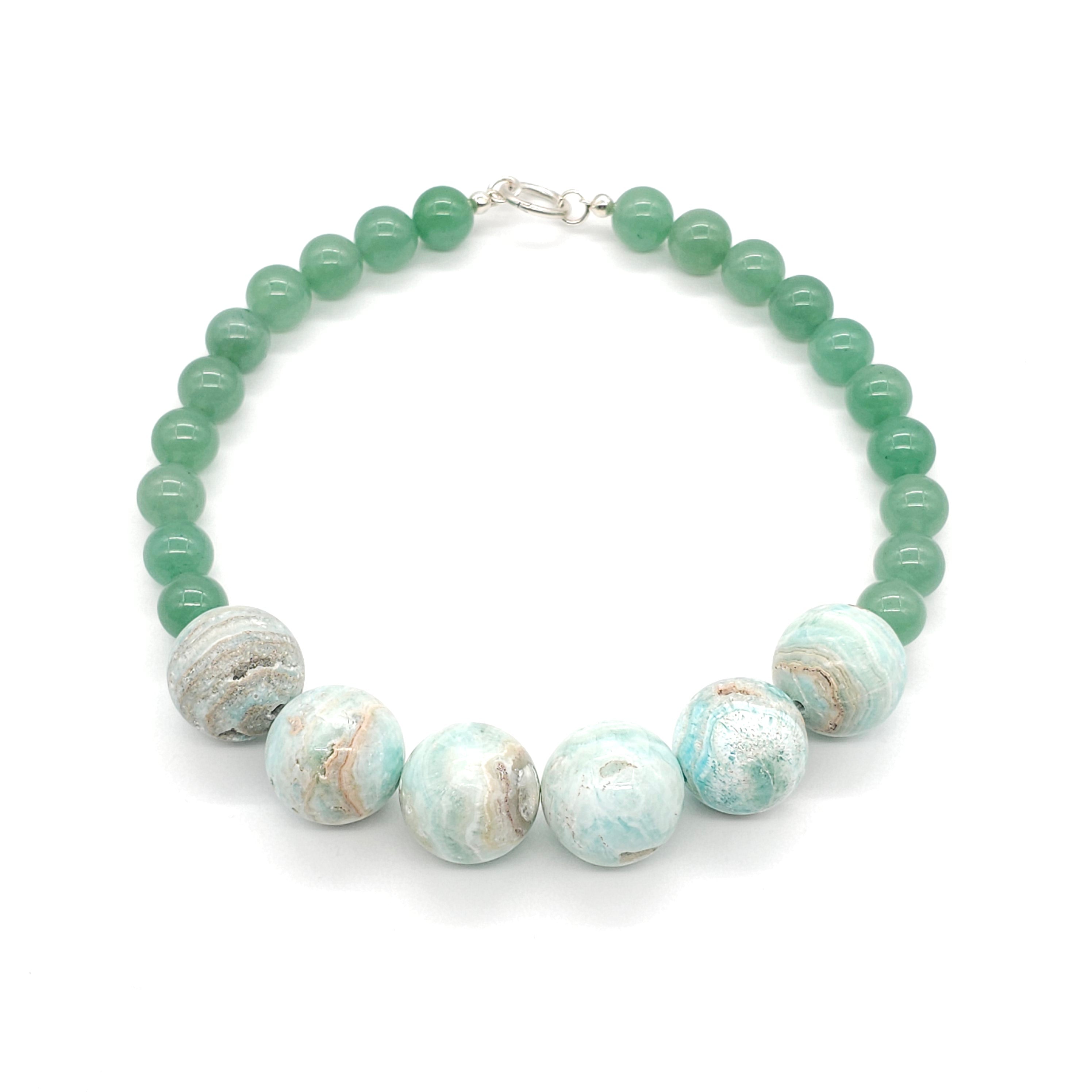 Masika: Aventurin, blue Aragonit front view