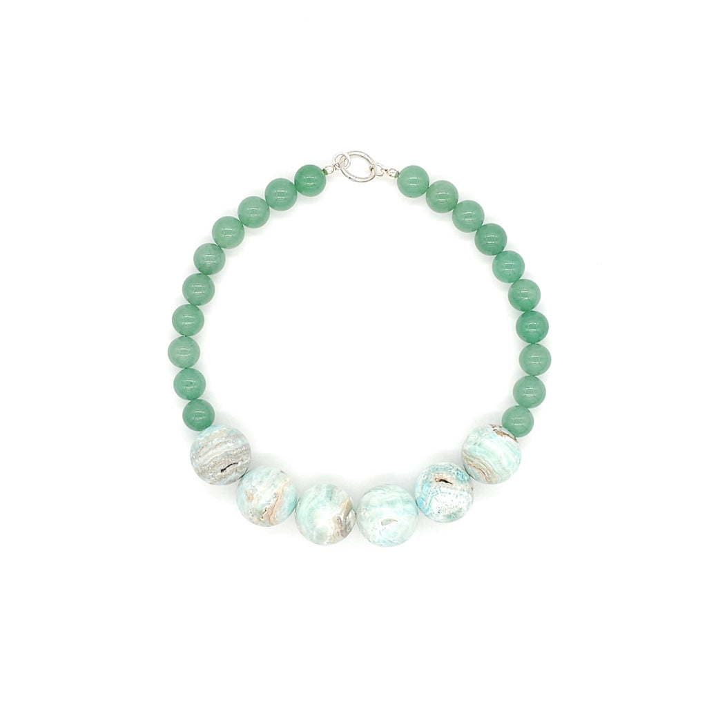 Masika: Aventurin, blue Aragonit top view