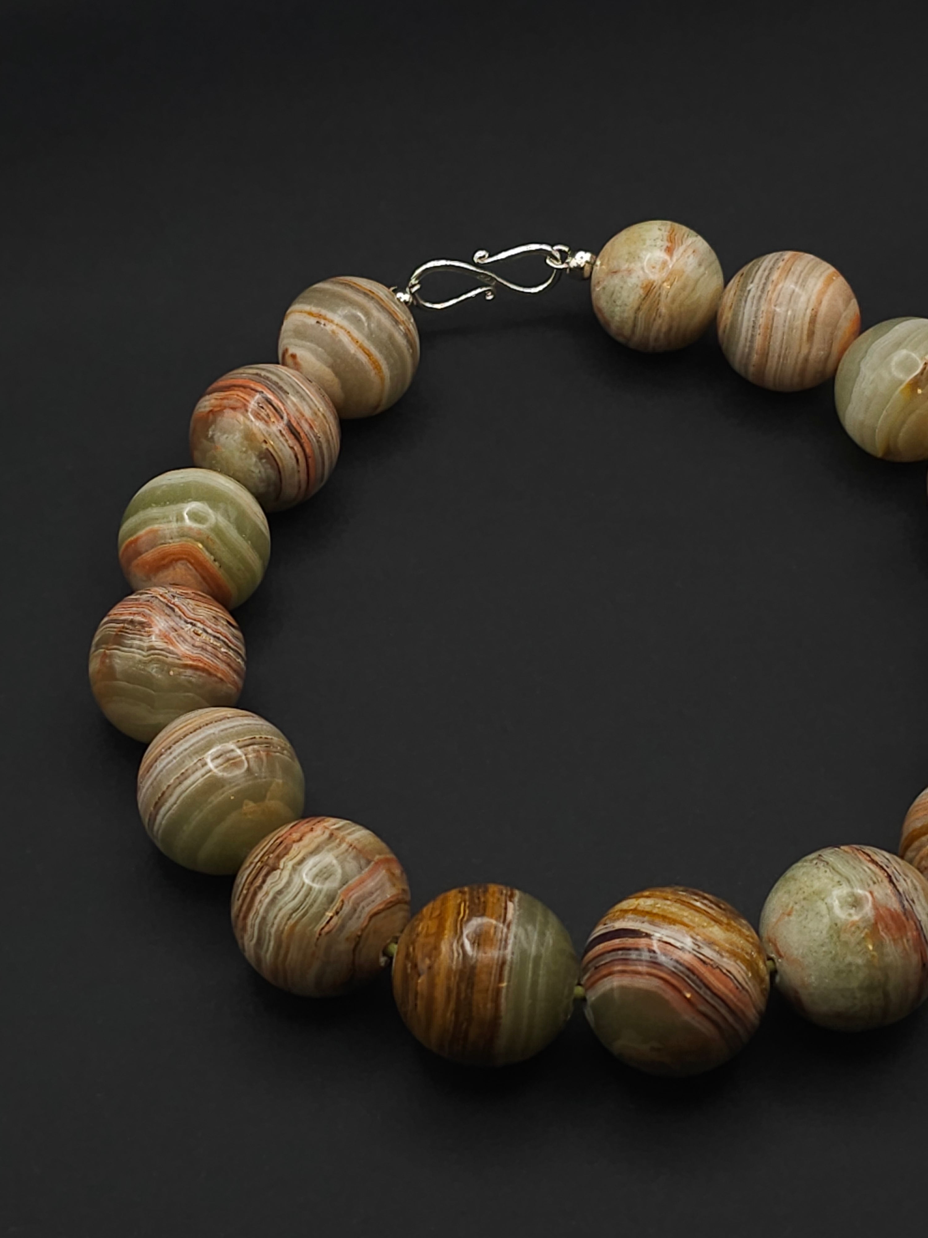 Mawe: Onyx Necklace, left side view