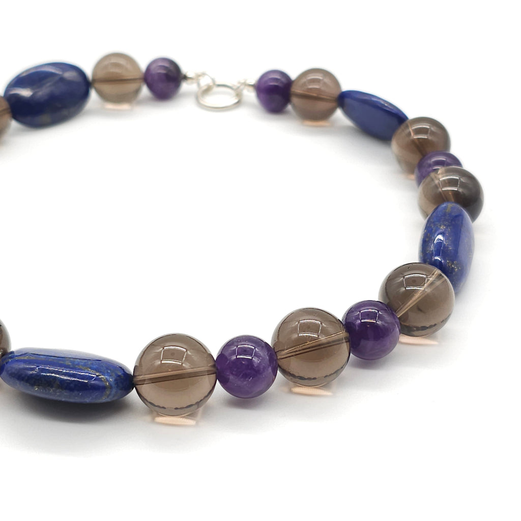 Nuru na Bluu: Amethyst Crystal Quartz Lapis right view